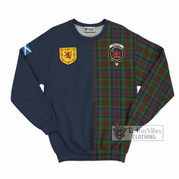 MacDuff Hunting Tartan Sweatshirt Alba with Scottish Lion Royal Arm Half Style