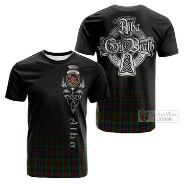 MacDuff Hunting Tartan Cotton T-shirt Featuring Alba Gu Brath Family Crest Celtic Inspired