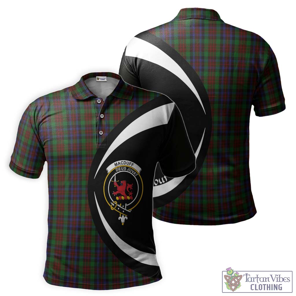 MacDuff Hunting Tartan Men's Polo Shirt with Family Crest Circle Style Kid - Tartan Vibes Clothing