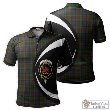 MacDuff Hunting Tartan Men's Polo Shirt with Family Crest Circle Style