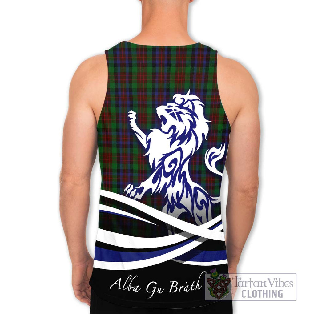 MacDuff Hunting Tartan Men's Tank Top with Alba Gu Brath Regal Lion Emblem - Tartanvibesclothing Shop