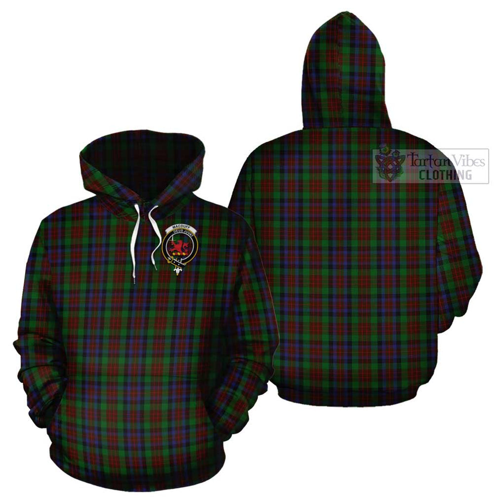 MacDuff Hunting Tartan Cotton Hoodie with Family Crest Pullover Hoodie - Tartan Vibes Clothing