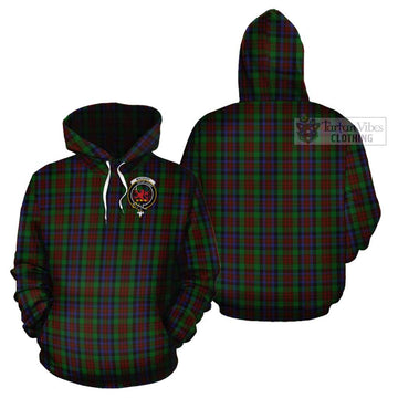 MacDuff Hunting Tartan Cotton Hoodie with Family Crest