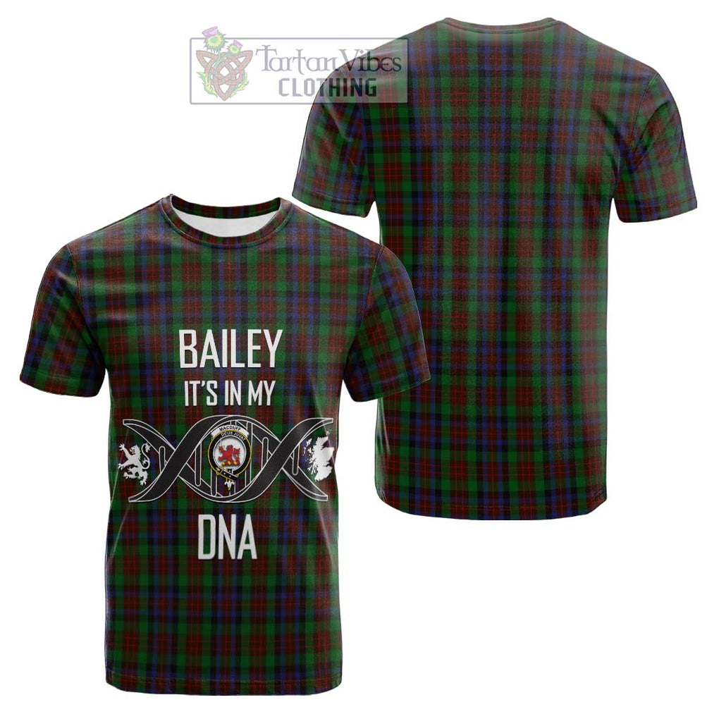 Tartan Vibes Clothing MacDuff Hunting Tartan Cotton T-shirt with Family Crest DNA In Me Style