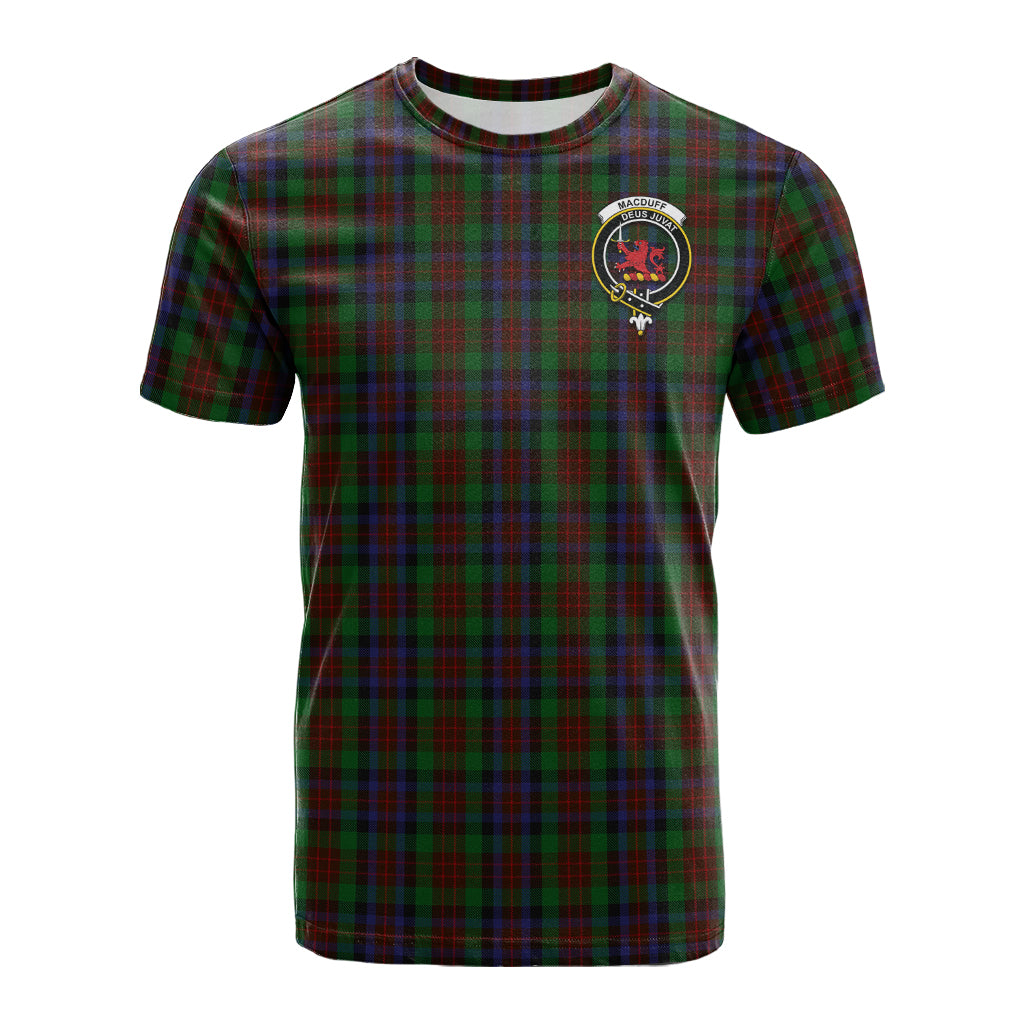 MacDuff Hunting Tartan T-Shirt with Family Crest - Tartan Vibes Clothing