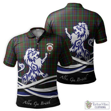 MacDuff Hunting Tartan Polo Shirt with Alba Gu Brath Regal Lion Emblem