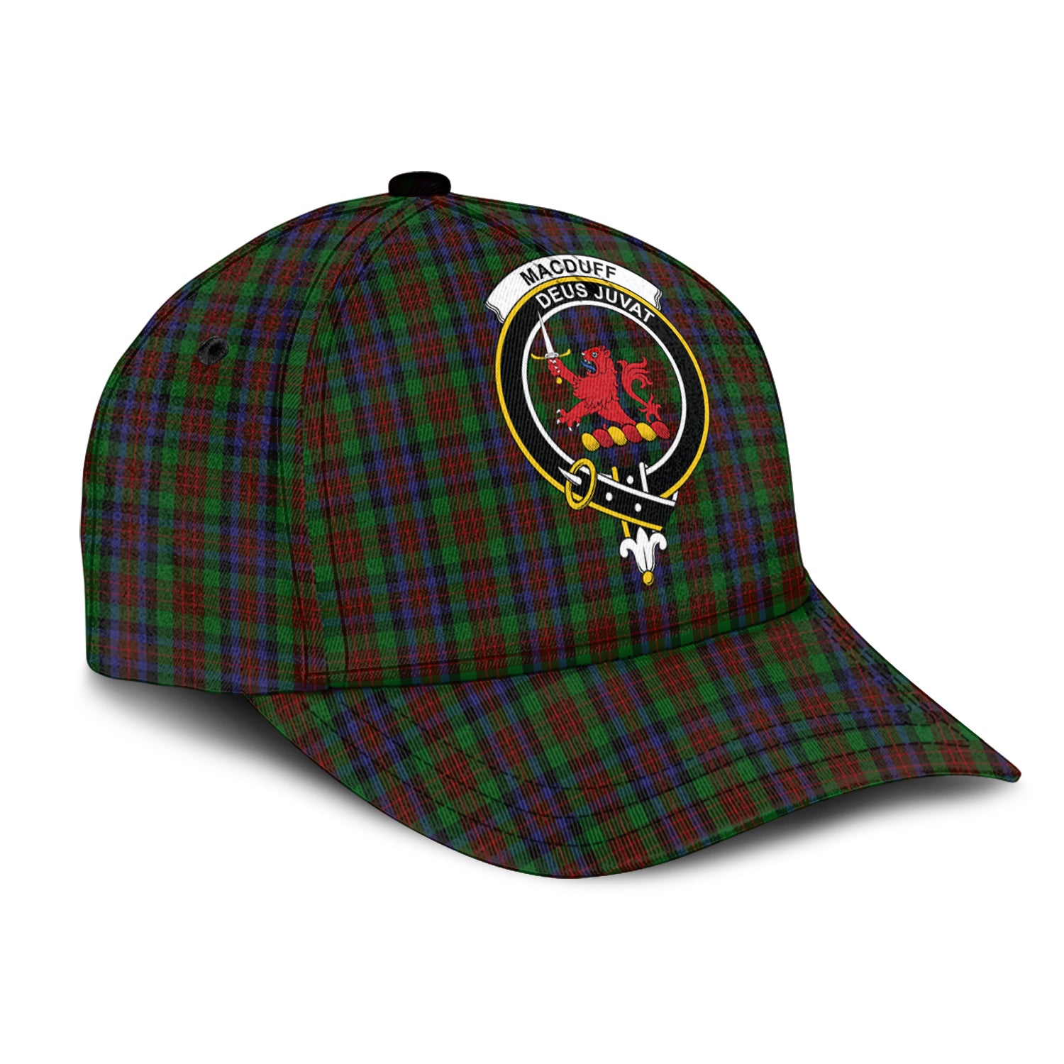 macduff-hunting-tartan-classic-cap-with-family-crest