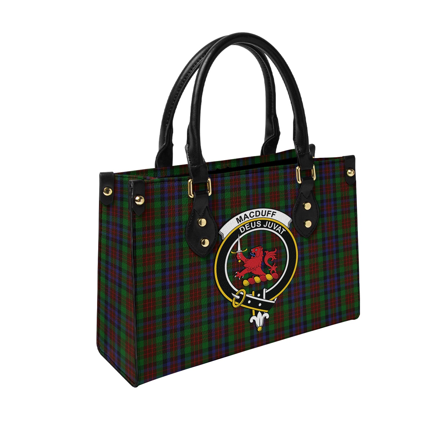 macduff-hunting-tartan-leather-bag-with-family-crest