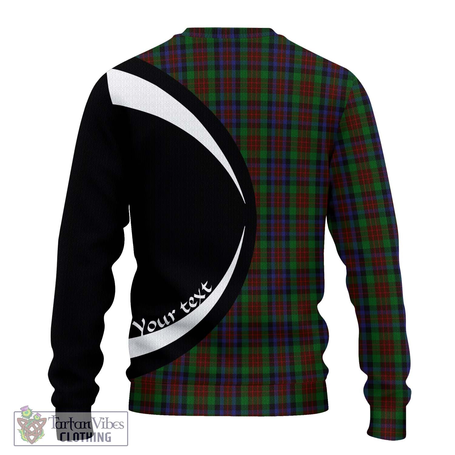 MacDuff Hunting Tartan Knitted Sweater with Family Crest Circle Style - Tartan Vibes Clothing