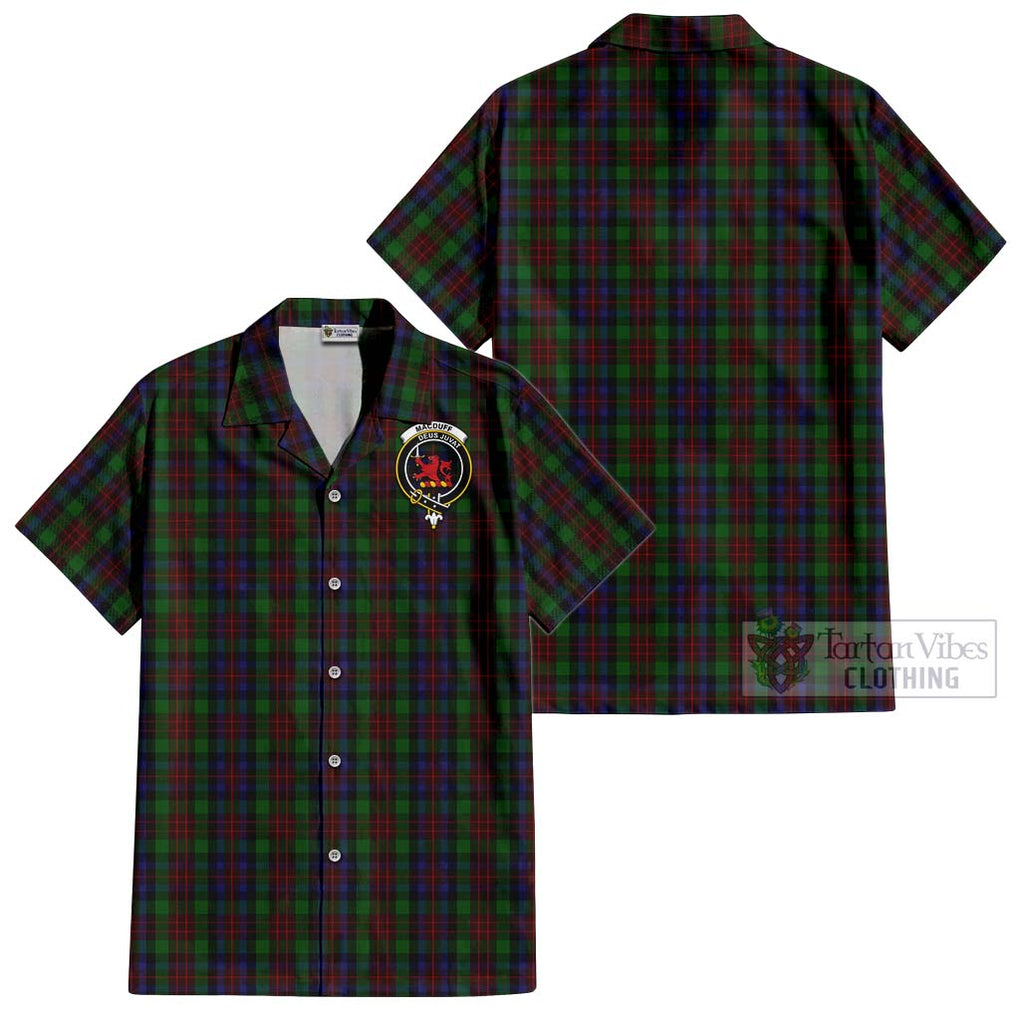 MacDuff Hunting Tartan Cotton Hawaiian Shirt with Family Crest Kid - Tartan Vibes Clothing