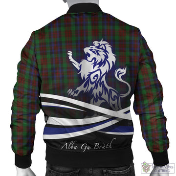 MacDuff Hunting Tartan Bomber Jacket with Alba Gu Brath Regal Lion Emblem