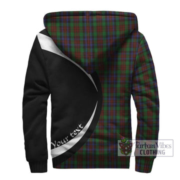 MacDuff Hunting Tartan Sherpa Hoodie with Family Crest Circle Style