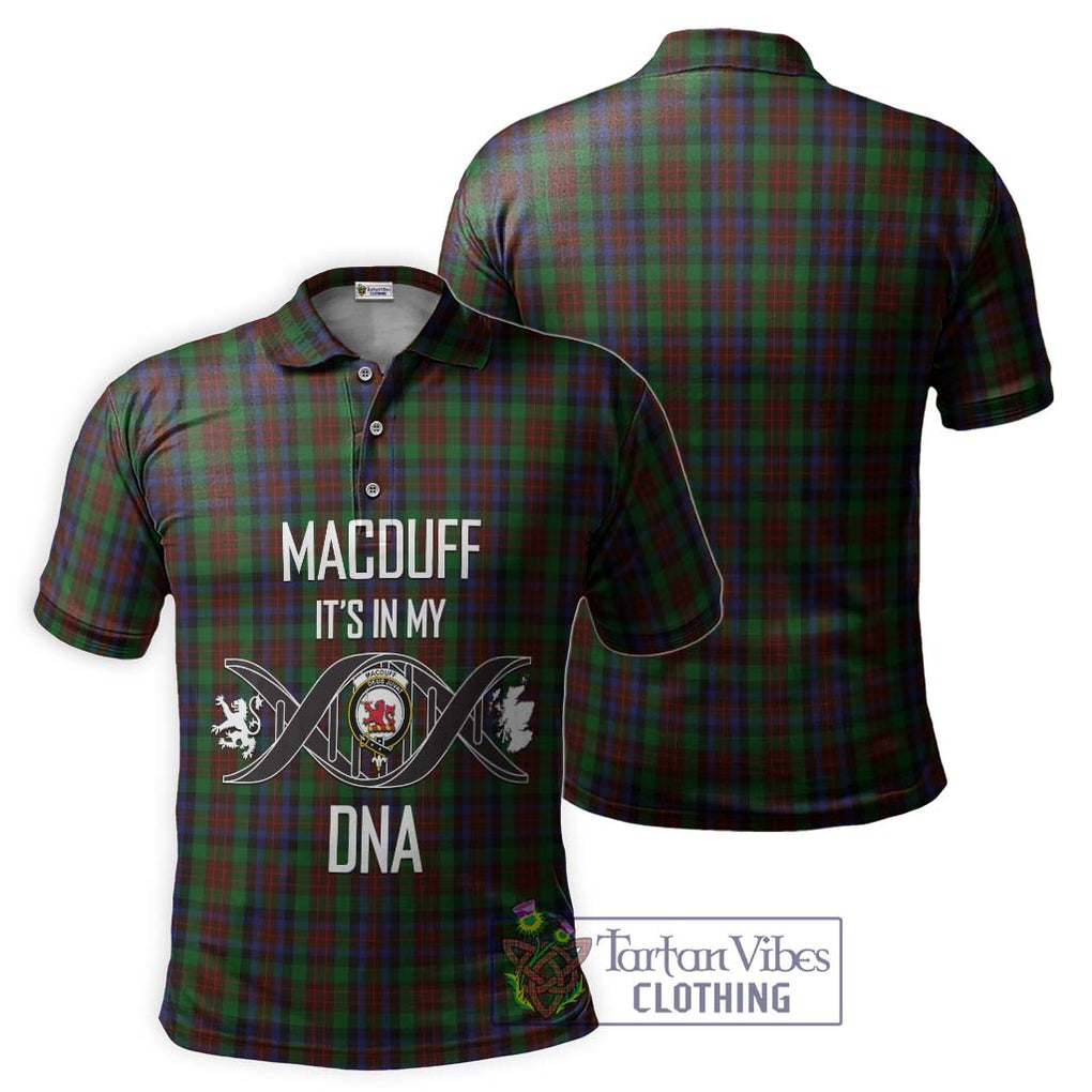 MacDuff Hunting Tartan Polo Shirt with Family Crest DNA In Me Style - Tartanvibesclothing Shop