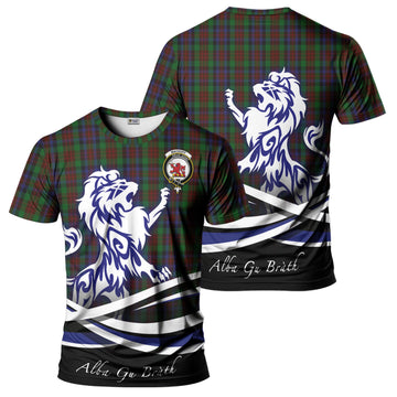 MacDuff Hunting Tartan T-Shirt with Alba Gu Brath Regal Lion Emblem