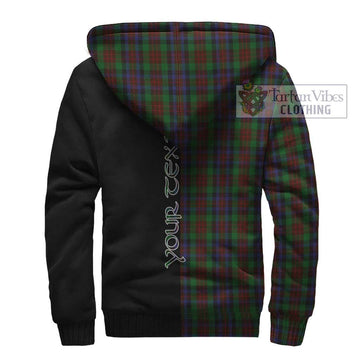 MacDuff Hunting Tartan Sherpa Hoodie with Family Crest and Half Of Me Style