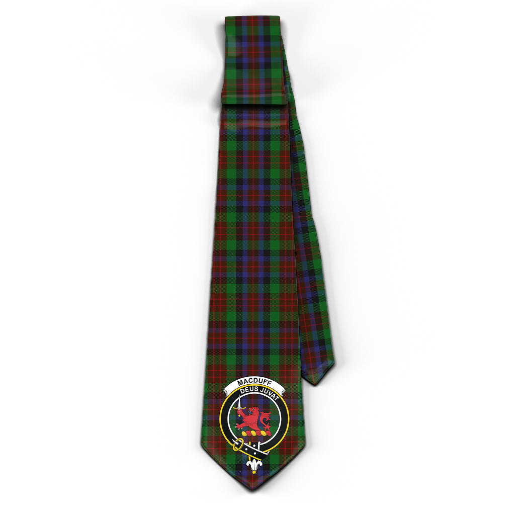 MacDuff Hunting Tartan Classic Necktie with Family Crest - Tartan Vibes Clothing