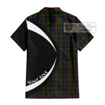 MacDuff Hunting Tartan Short Sleeve Button Up with Family Crest Circle Style