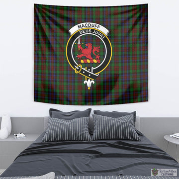 MacDuff Hunting Tartan Tapestry Wall Hanging and Home Decor for Room with Family Crest