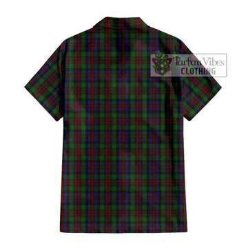 MacDuff Hunting Tartan Short Sleeve Button Shirt with Family Crest DNA In Me Style