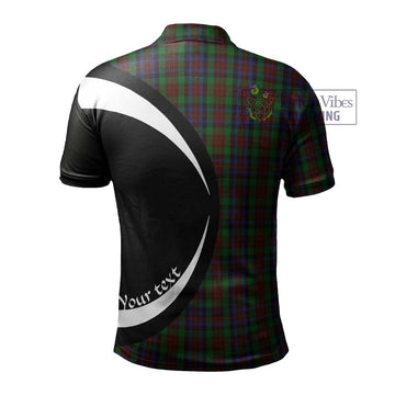 MacDuff Hunting Tartan Men's Polo Shirt with Family Crest Circle Style