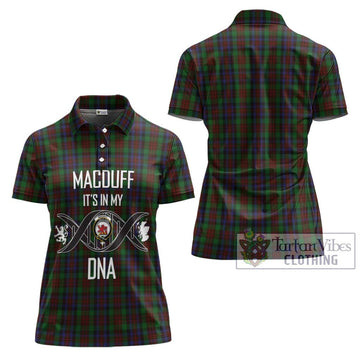 MacDuff Hunting Tartan Women's Polo Shirt with Family Crest DNA In Me Style