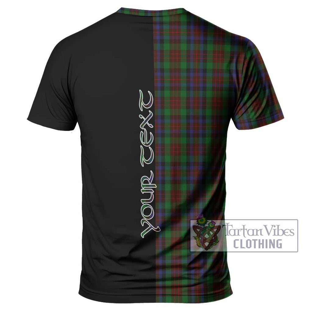 MacDuff Hunting Tartan T-Shirt with Family Crest and Half Of Me Style - Tartanvibesclothing Shop