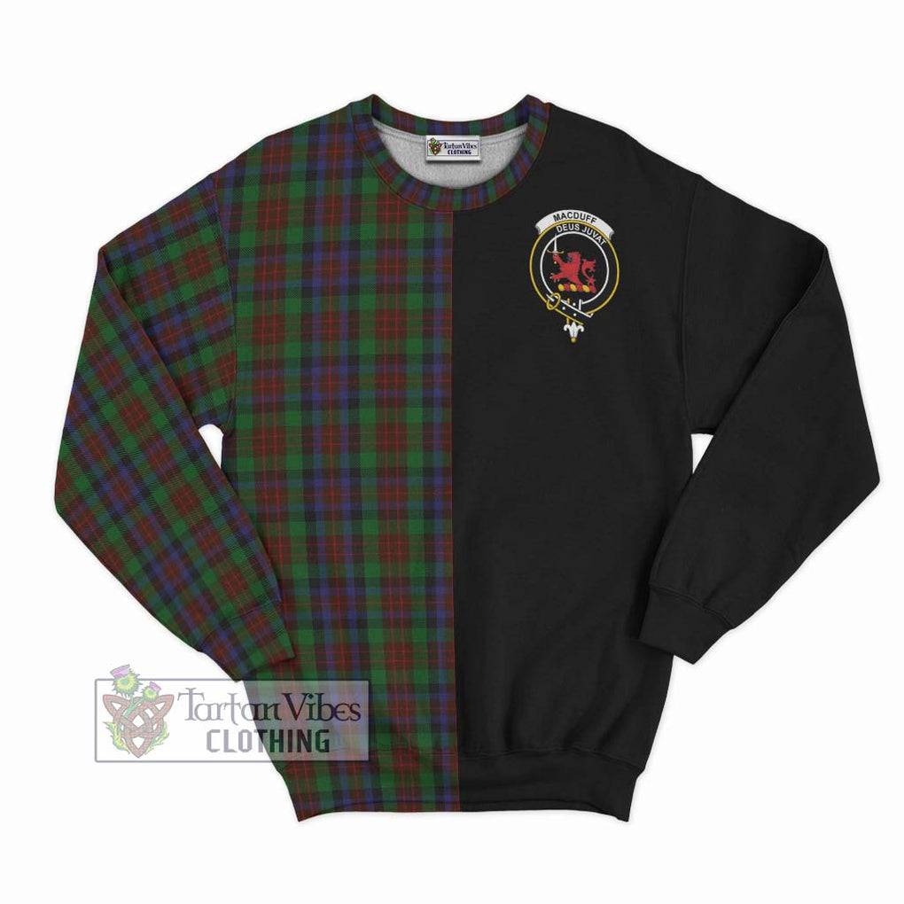 MacDuff Hunting Tartan Sweatshirt with Family Crest and Half Of Me Style - Tartanvibesclothing Shop