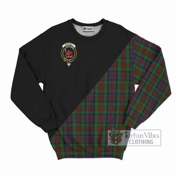 MacDuff Hunting Tartan Sweatshirt with Family Crest and Military Logo Style