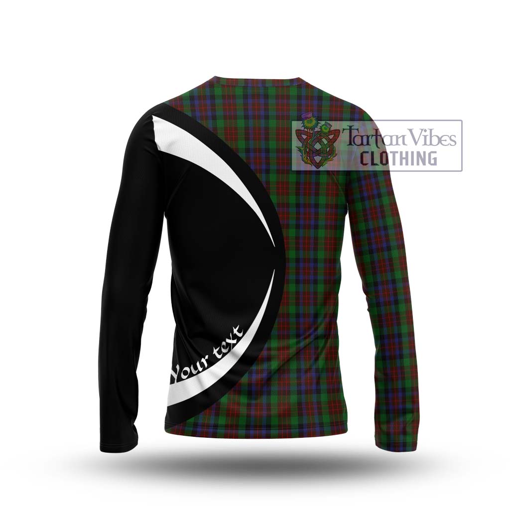 MacDuff Hunting Tartan Long Sleeve T-Shirt with Family Crest Circle Style - Tartan Vibes Clothing