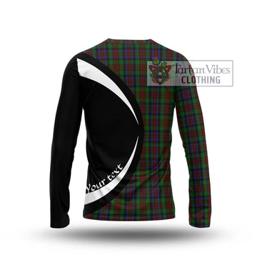 MacDuff Hunting Tartan Long Sleeve T-Shirt with Family Crest Circle Style