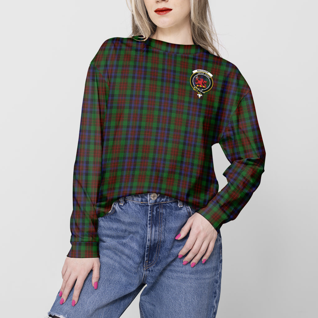 MacDuff Hunting Tartan Sweatshirt with Family Crest - Tartan Vibes Clothing