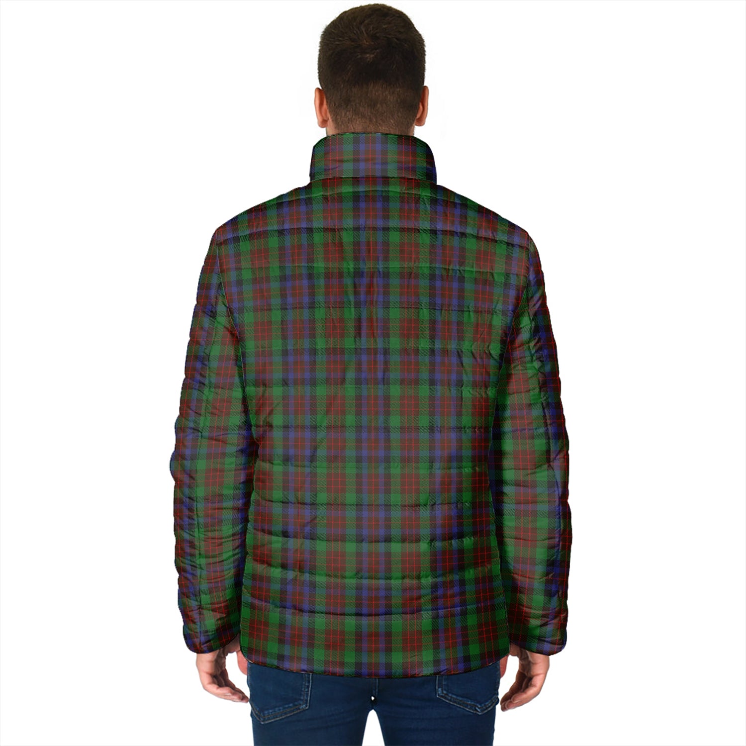 MacDuff Hunting Tartan Padded Jacket with Family Crest - Tartan Vibes Clothing