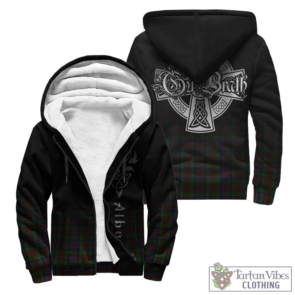 Tartan Vibes Clothing MacDuff Hunting Tartan Sherpa Hoodie Featuring Alba Gu Brath Family Crest Celtic Inspired