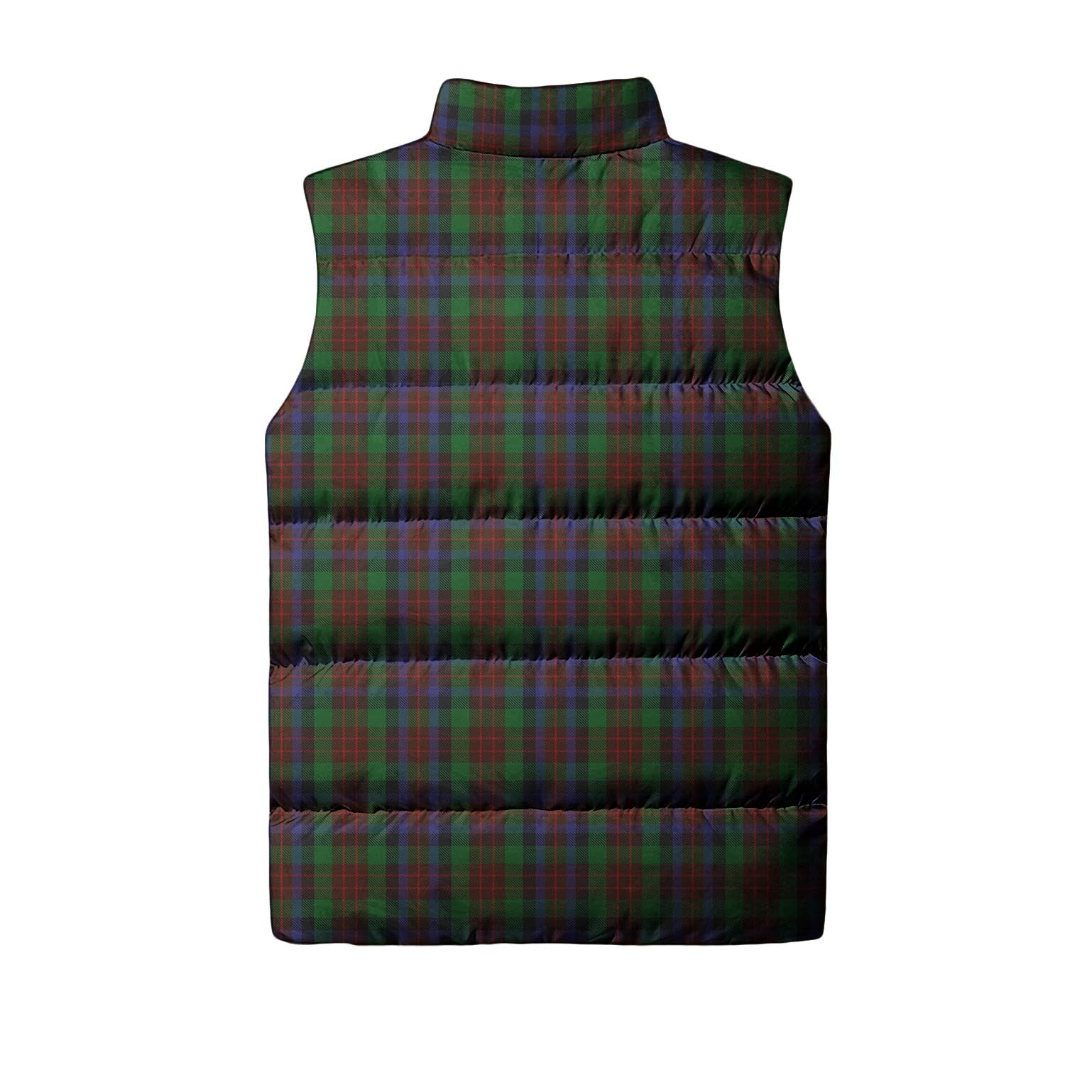 MacDuff Hunting Tartan Sleeveless Puffer Jacket with Family Crest - Tartanvibesclothing