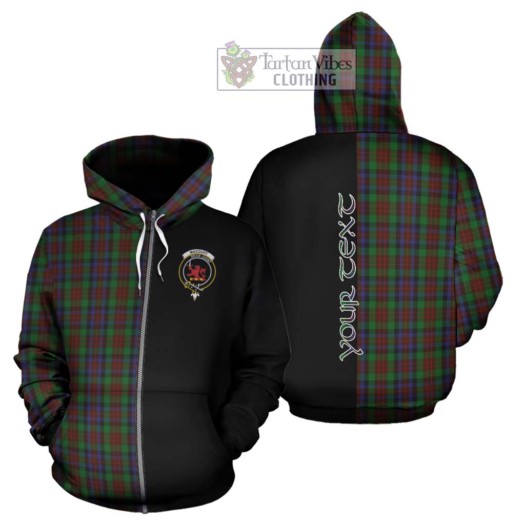 Tartan Vibes Clothing MacDuff Hunting Tartan Hoodie with Family Crest and Half Of Me Style