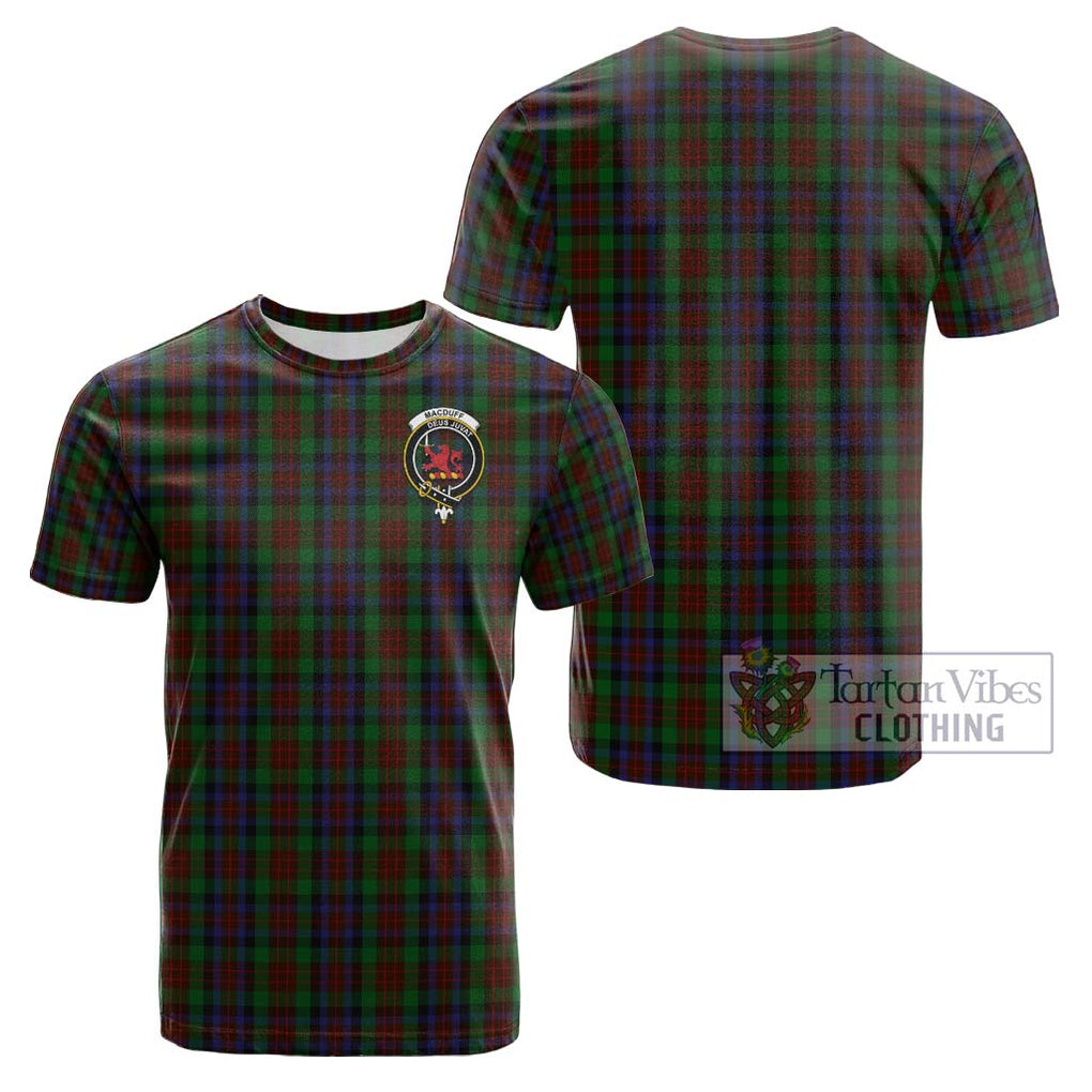 MacDuff Hunting Tartan Cotton T-Shirt with Family Crest Kid's Shirt - Tartanvibesclothing Shop