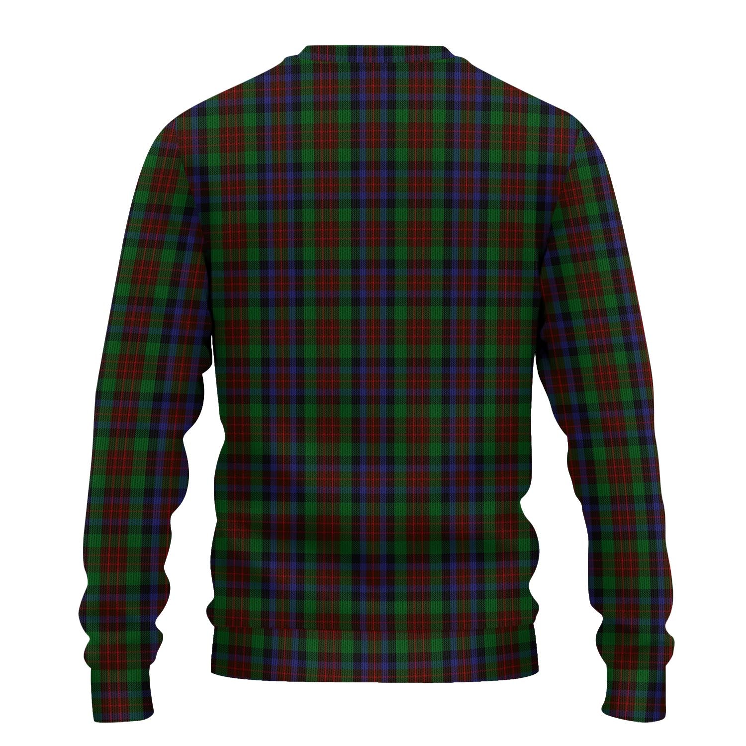 MacDuff Hunting Tartan Knitted Sweater with Family Crest - Tartanvibesclothing