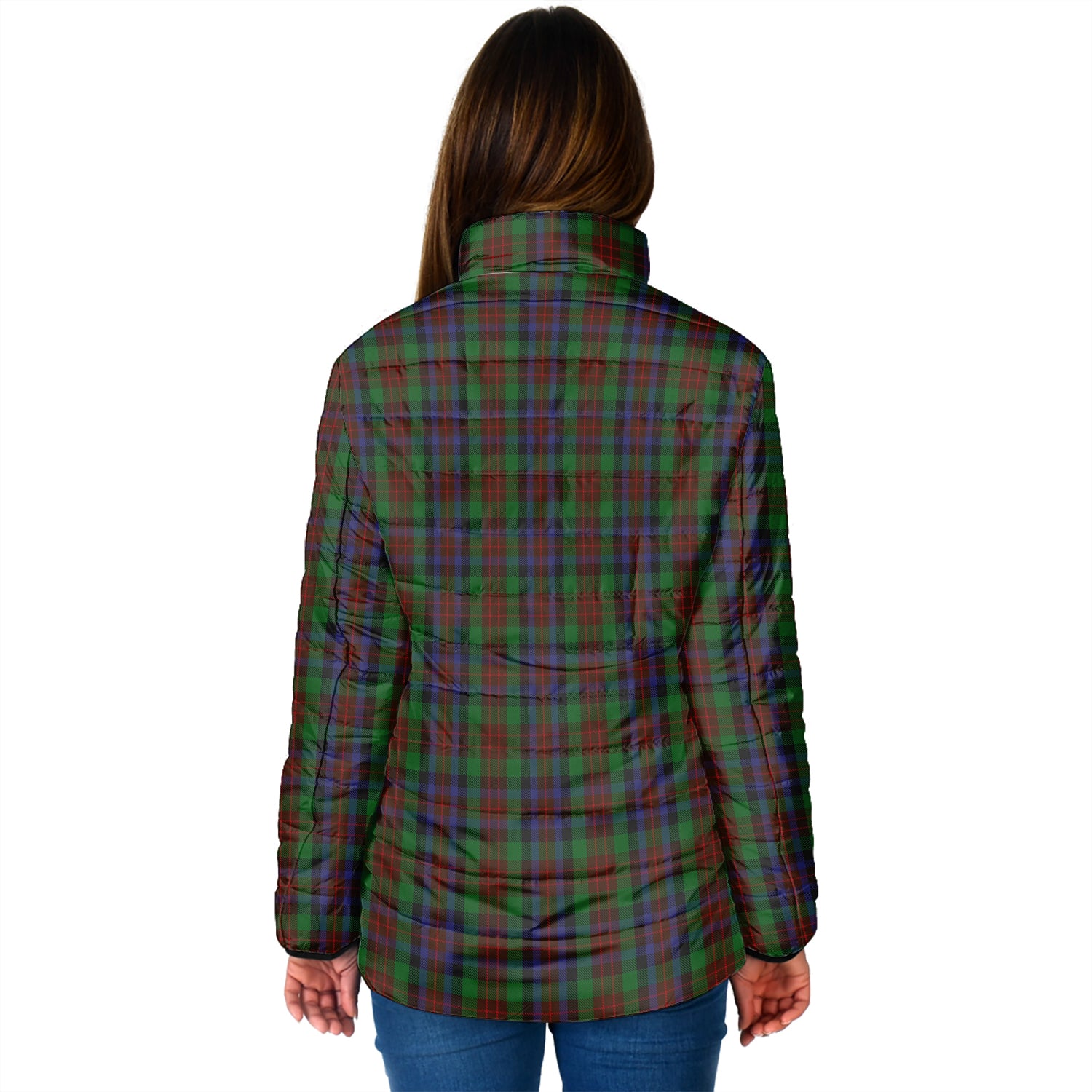 MacDuff Hunting Tartan Padded Jacket with Family Crest - Tartan Vibes Clothing