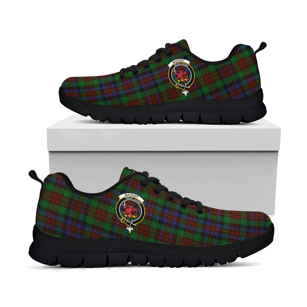 MacDuff Hunting Tartan Sneakers with Family Crest - Tartan Vibes Clothing