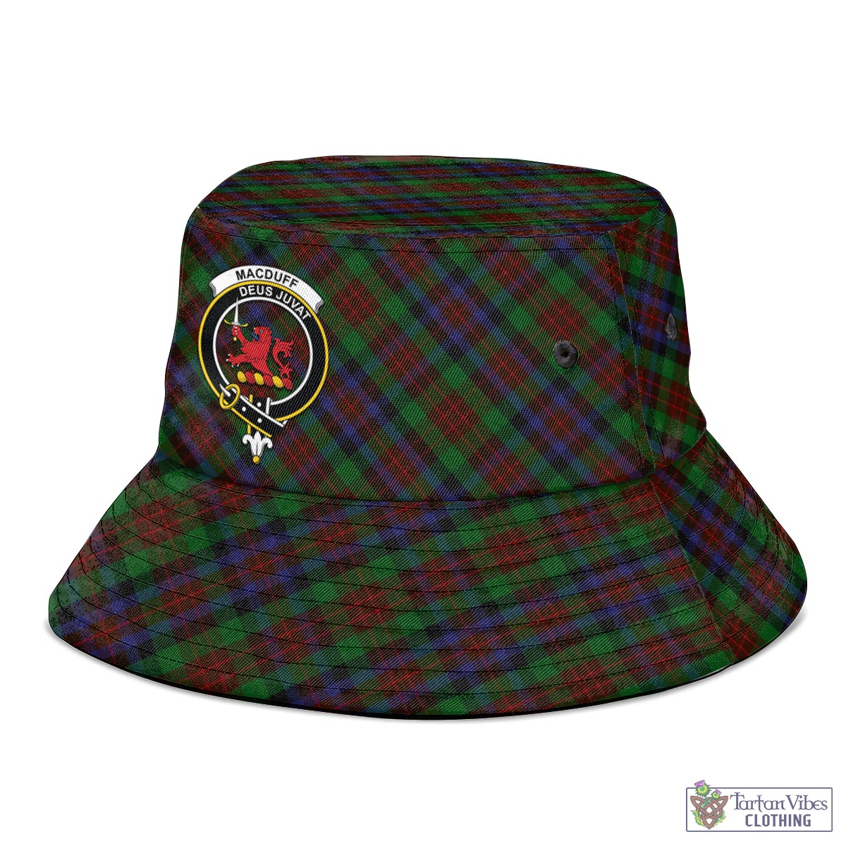 Tartan Vibes Clothing MacDuff Hunting Tartan Bucket Hat with Family Crest