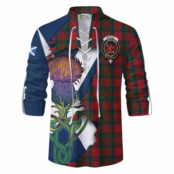 MacDuff (McDuff) Tartan Family Crest Ghillie Kilt Shirt Scottish Thistle Celtic Inspired Men - Tartan Vibes Clothing