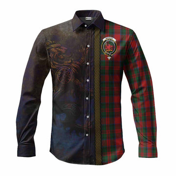 MacDuff (McDuff) Tartan Family Crest Long Sleeve Button Shirt Alba Gu Brath Be Brave Lion Ancient Style Men's Shirt S - Tartan Vibes Clothing