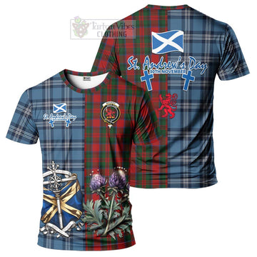 MacDuff (McDuff) Tartan T-Shirt Happy St. Andrew's Day Half Tartan Style