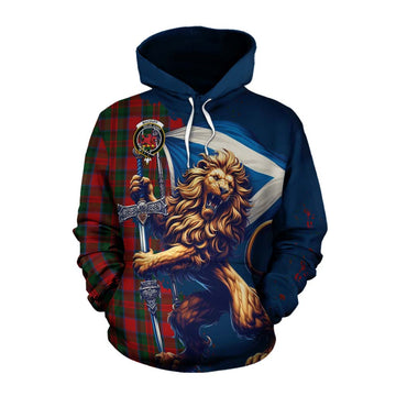 MacDuff (McDuff) Tartan Family Crest Cotton Hoodie with Scottish Majestic Lion