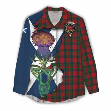 MacDuff (McDuff) Tartan Family Crest Women's Casual Shirt Scottish Thistle Celtic Inspired Female - Tartan Vibes Clothing