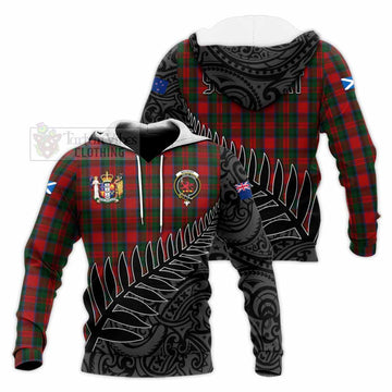 MacDuff (McDuff) Crest Tartan Knitted Hoodie with New Zealand Silver Fern Half Style