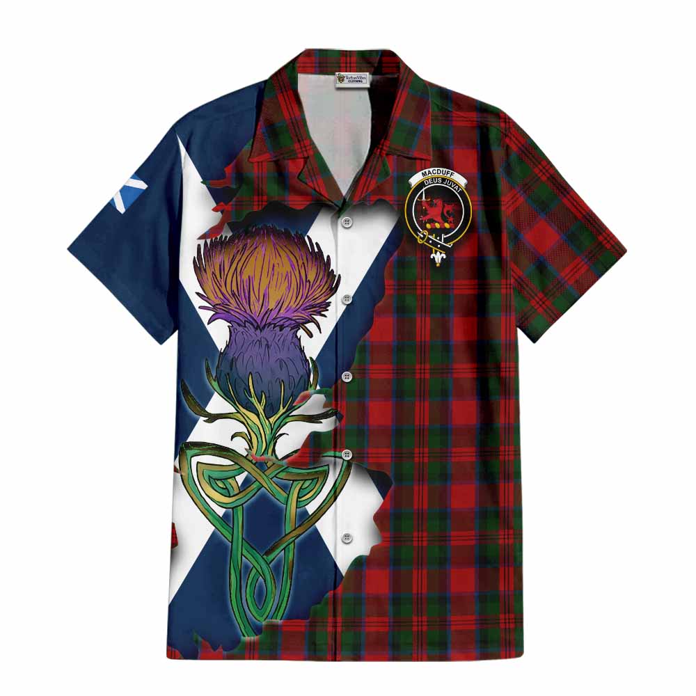 MacDuff (McDuff) Tartan Family Crest Hawaiian Shirt Scottish Thistle Celtic Inspired Kid - Tartan Vibes Clothing
