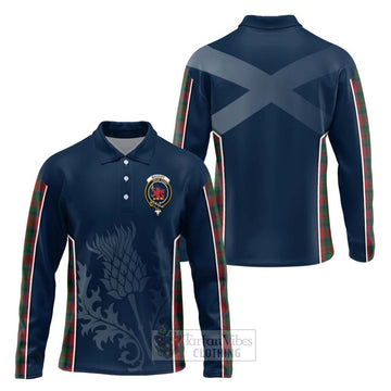 MacDuff (McDuff) Tartan Long Sleeve Polo Shirt with Family Crest and Scottish Thistle Vibes Sport Style