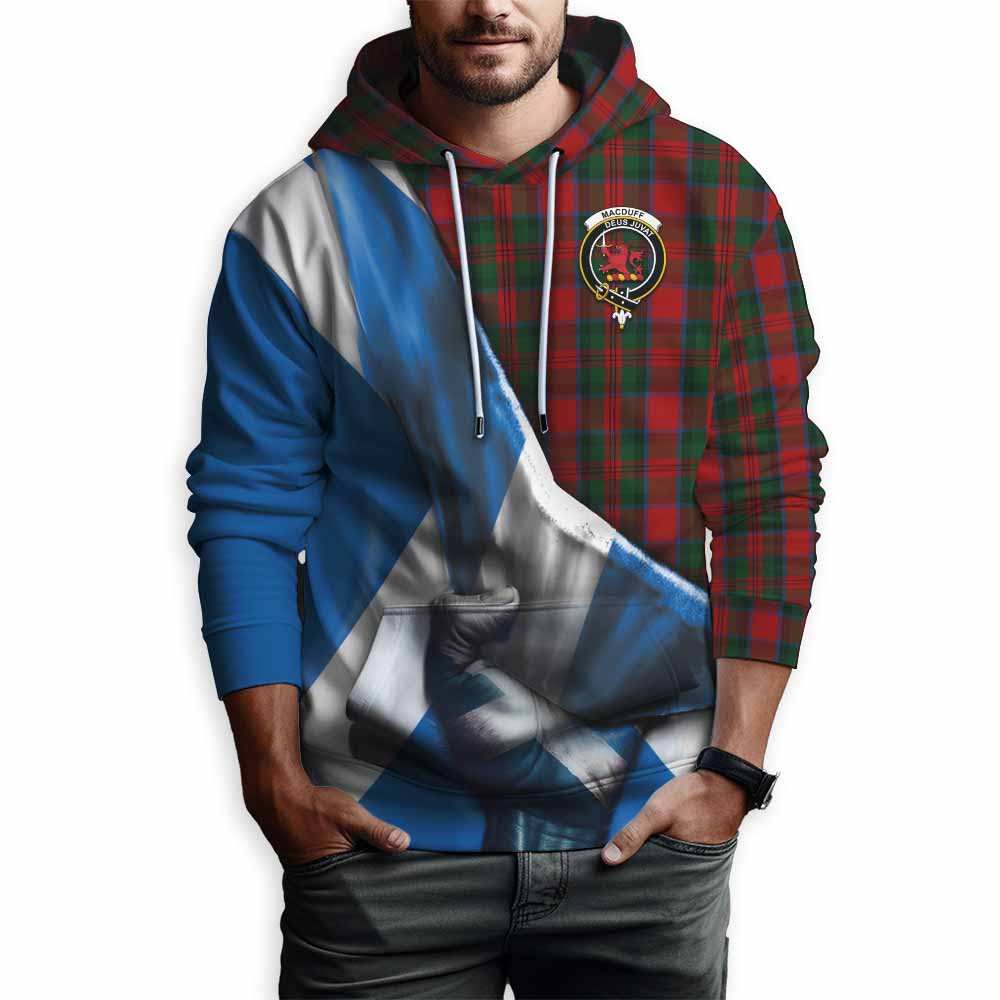 Tartan Vibes Clothing MacDuff (McDuff) Tartan Hoodie with Family Crest Scotland Patriotic Style