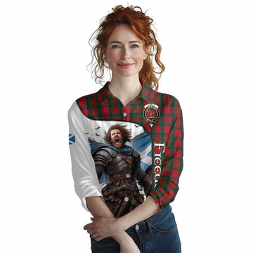 MacDuff (McDuff) Crest Tartan Women's Casual Shirt Inspired by the Freedom of Scottish Warrior